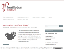 Tablet Screenshot of feuilletonscout.com